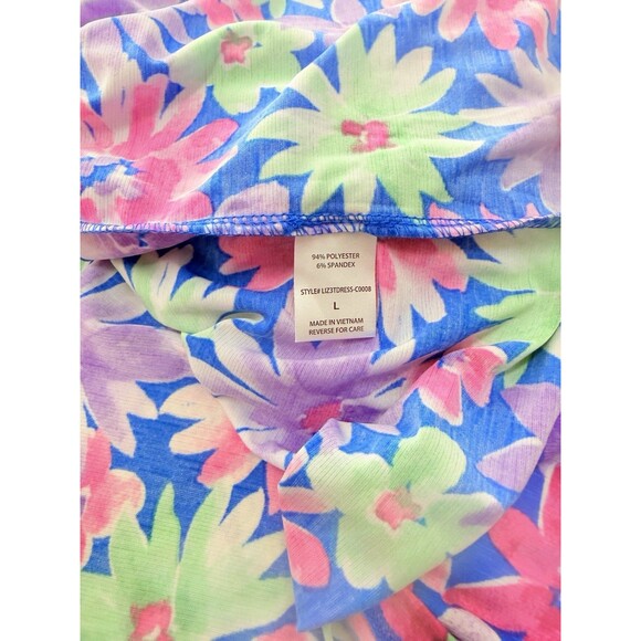 NEW Dear Scarlett Multi Color Print Tank Dress Size L - Picture 16 of 16